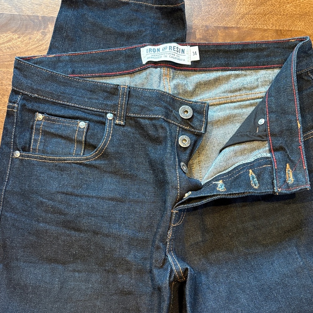 Iron & Resin Men's  Selvedge Jeans 34 New